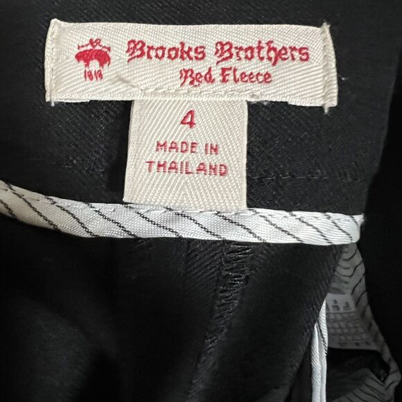 Brooks Brothers Red Fleece Wool Blend Pants Black Tux Trousers Straight Leg Sz 4 - Picture 4 of 8